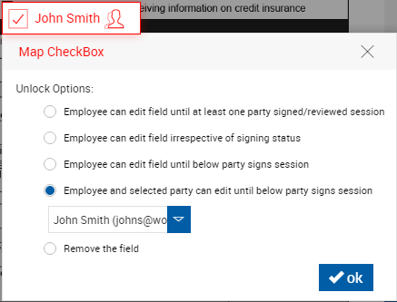 Map the checkbox